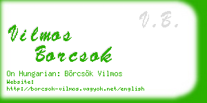 vilmos borcsok business card